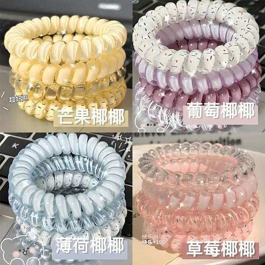 Telephone Cord Hair Ties (Set of 4)